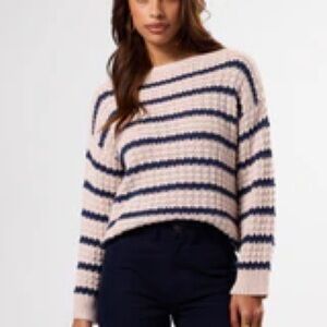 Amour Vert Striped Boatneck Sweater NWOT